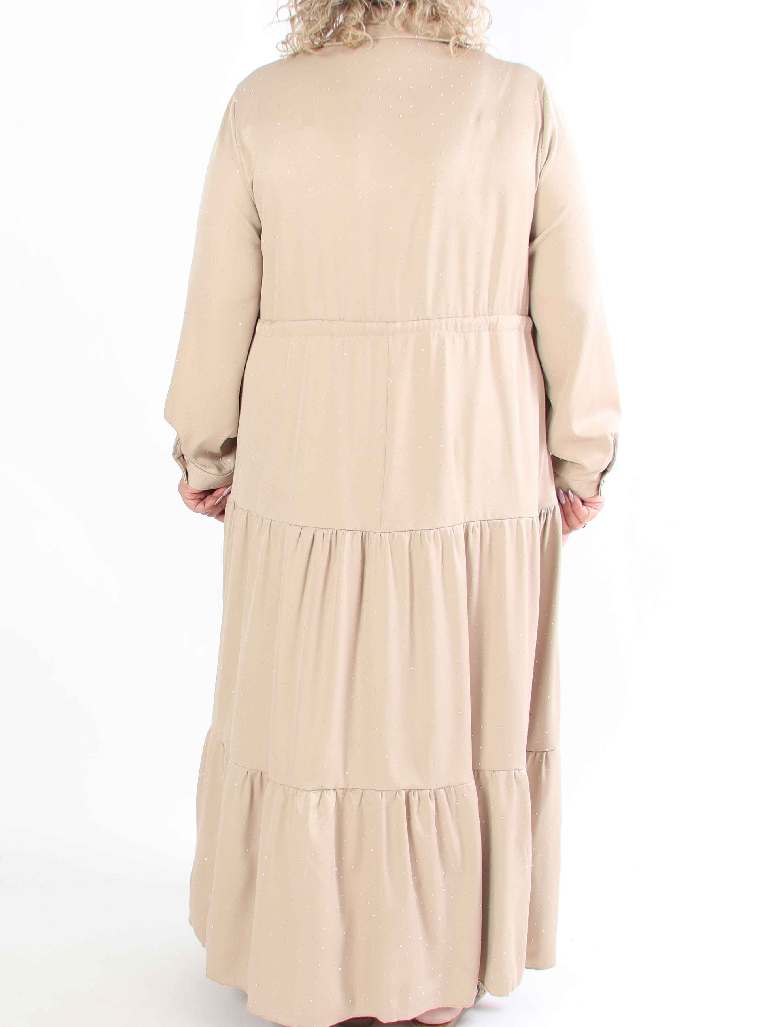 Starlight - Plus size-klänning med lager-på-lager-look utsmyckad med volanger